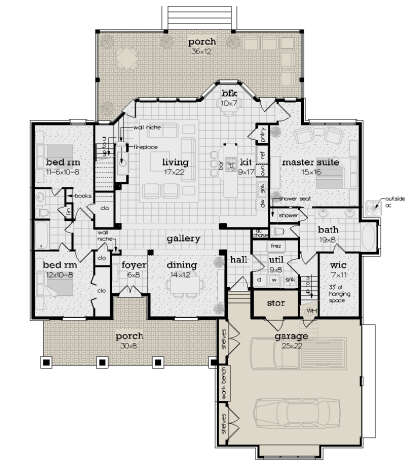 Main Floor  for House Plan #048-00292