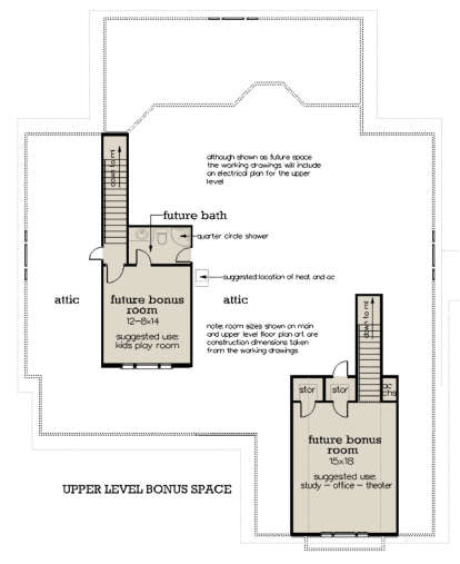 Bonus Room for House Plan #048-00292