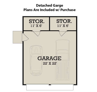 Detached Garage for House Plan #048-00292