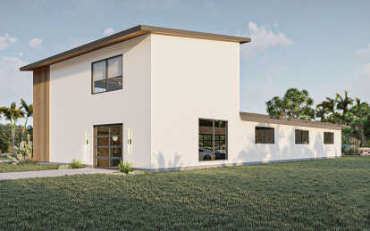 Modern Transitional House Plan #963-00775 Elevation Photo