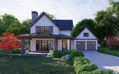 Modern Farmhouse House Plan #8687-00017 Elevation Photo