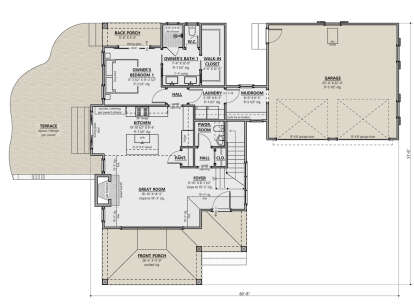 Main Floor  for House Plan #8687-00017