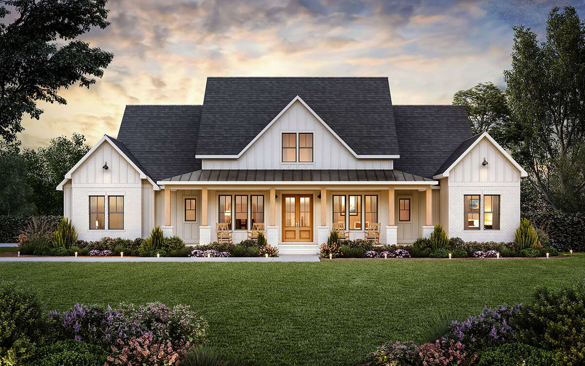 Modern Farmhouse Plan: 2,841 Square Feet, 4 Bedrooms, 3.5 Bathrooms ...