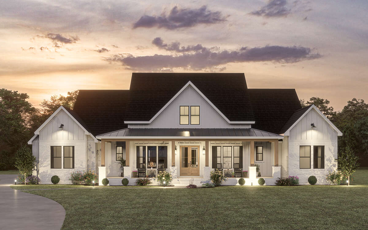 Modern Farmhouse Plan: 2,841 Square Feet, 4 Bedrooms, 3.5 Bathrooms ...