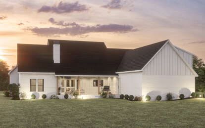 Modern Farmhouse House Plan #4534-00098 Elevation Photo