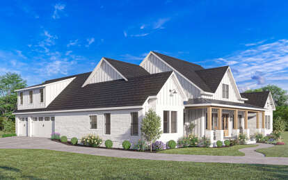 Modern Farmhouse House Plan #4534-00098 Elevation Photo