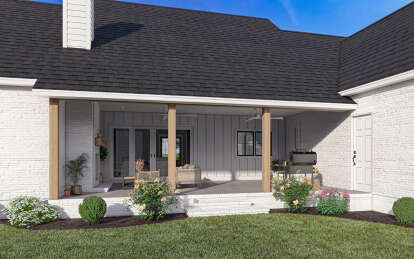 Modern Farmhouse House Plan #4534-00098 Elevation Photo