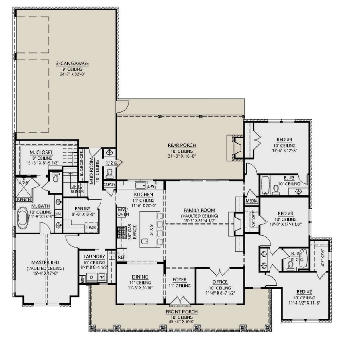 Main Floor  for House Plan #4534-00098