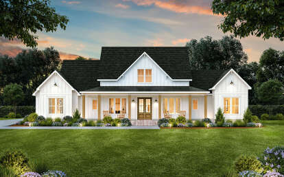 Modern Farmhouse House Plan #4534-00099 Elevation Photo