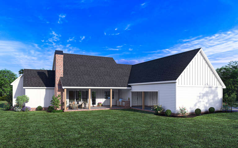 Modern Farmhouse House Plan #4534-00099 Elevation Photo