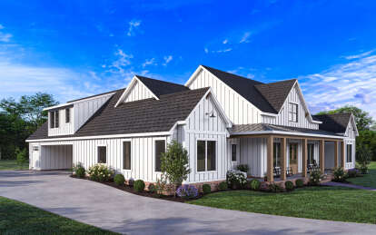 Modern Farmhouse House Plan #4534-00099 Elevation Photo