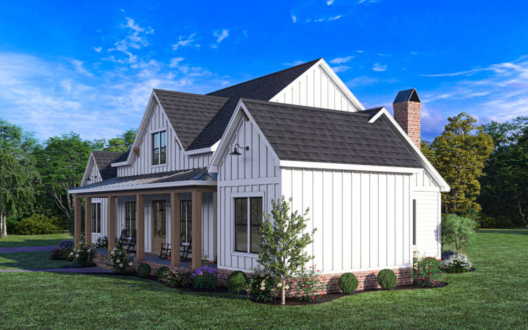 Modern Farmhouse House Plan #4534-00099 Elevation Photo