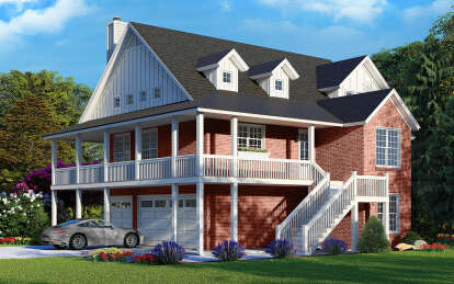 House Plan House Plan #29063 Angled Front Elevation