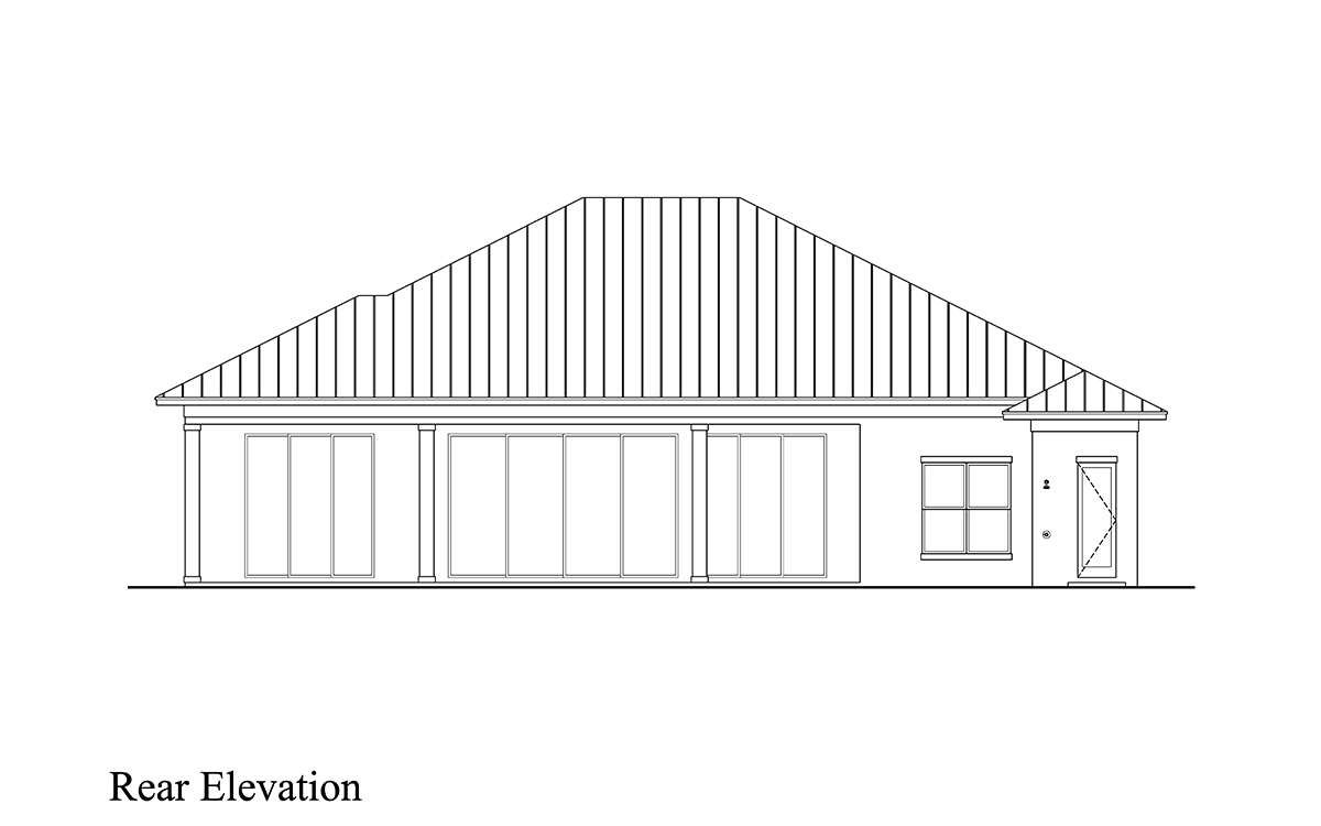 Coastal House Plan #207-00113 Elevation Photo