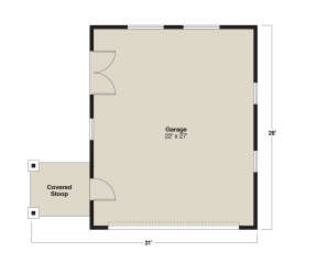 Garage Floor for House Plan #035-01060