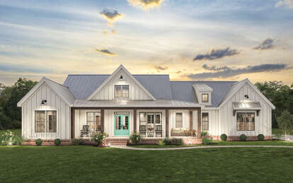 Modern Farmhouse House Plan #009-00348 Elevation Photo