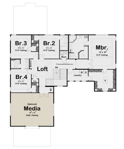 Second Floor for House Plan #963-00777