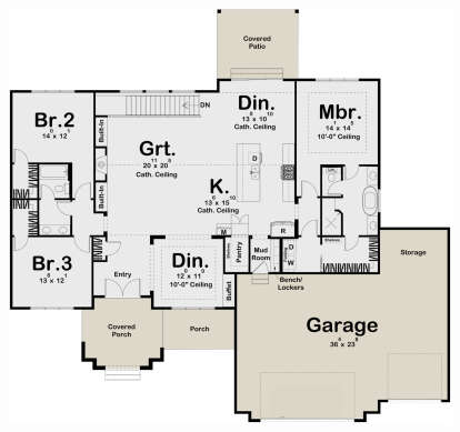 House Plan House Plan #29070 Drawing 1