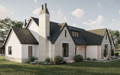 Modern Transitional House Plan #963-00779 Elevation Photo