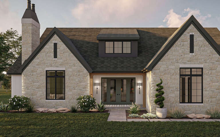Modern Transitional House Plan #963-00779 Elevation Photo