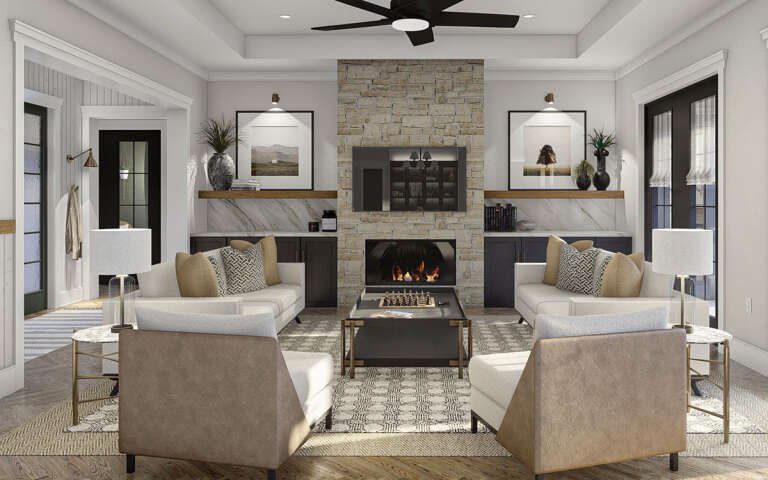 Modern Transitional Plan: 2,703 Square Feet, 3 Bedrooms, 2.5 Bathrooms ...