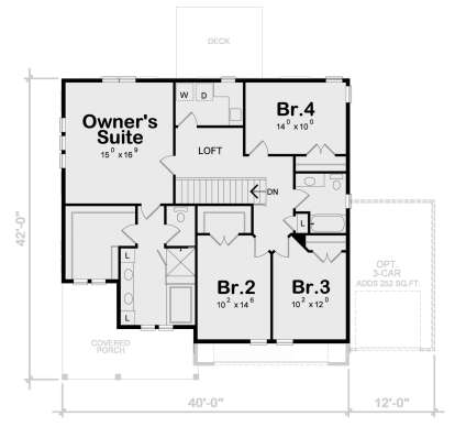 Second Floor for House Plan #402-01797