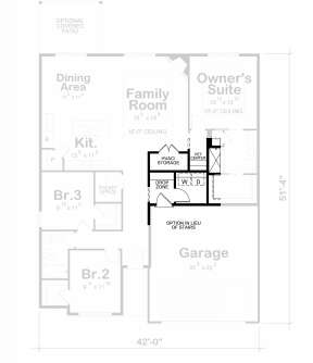 Alternate Main Floor Layout for House Plan #402-01798