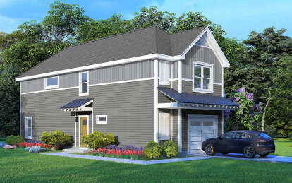 Narrow Lot House Plan #940-00773 Elevation Photo