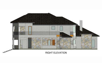 European House Plan #5445-00505 Elevation Photo