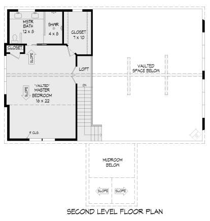 Second Floor for House Plan #940-00777