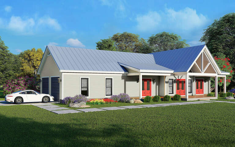 House Plan House Plan #29091 Angled Front Elevation
