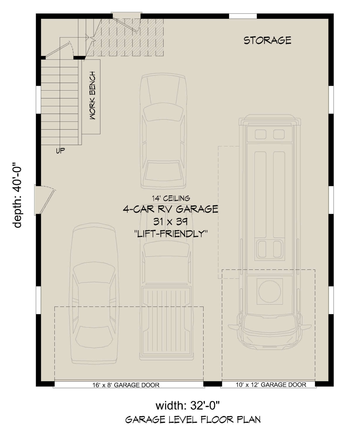 Garage Floor for House Plan #940-00779