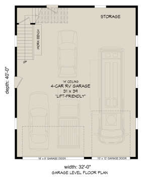 Garage Floor for House Plan #940-00779