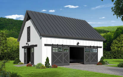 Barn House Plan #940-00780 Elevation Photo