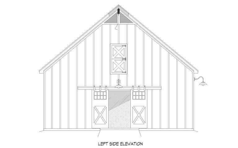 Barn House Plan #940-00780 Elevation Photo