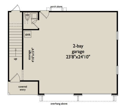 Garage Floor for House Plan #5458-00106