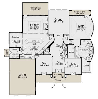 Main Floor  for House Plan #4195-00054