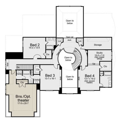 Second Floor for House Plan #4195-00054