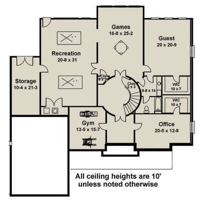 Basement for House Plan #4195-00054