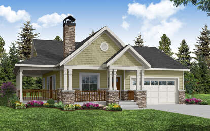 Craftsman House Plan #035-01061 Elevation Photo