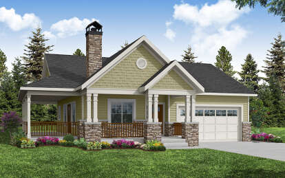 House Plan House Plan #29097 Angled Front Elevation