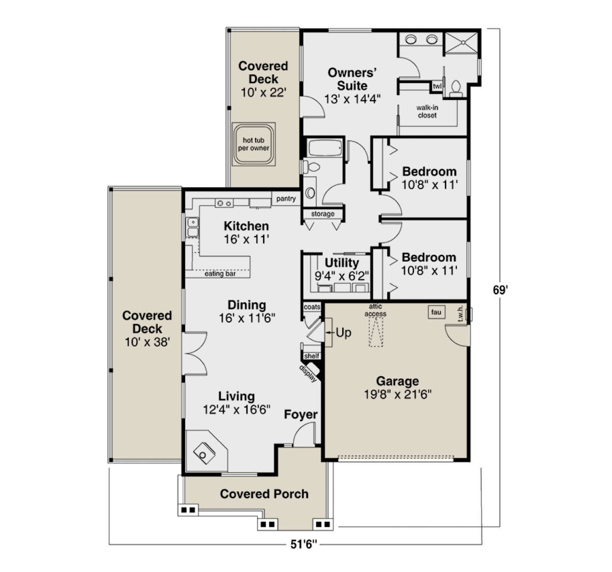 Main Floor  for House Plan #035-01061