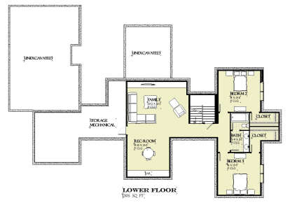 Basement for House Plan #1637-00167