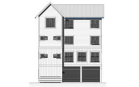 Coastal House Plan #1637-00168 Elevation Photo