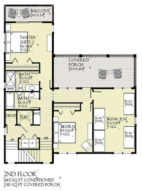 Second Floor for House Plan #1637-00168