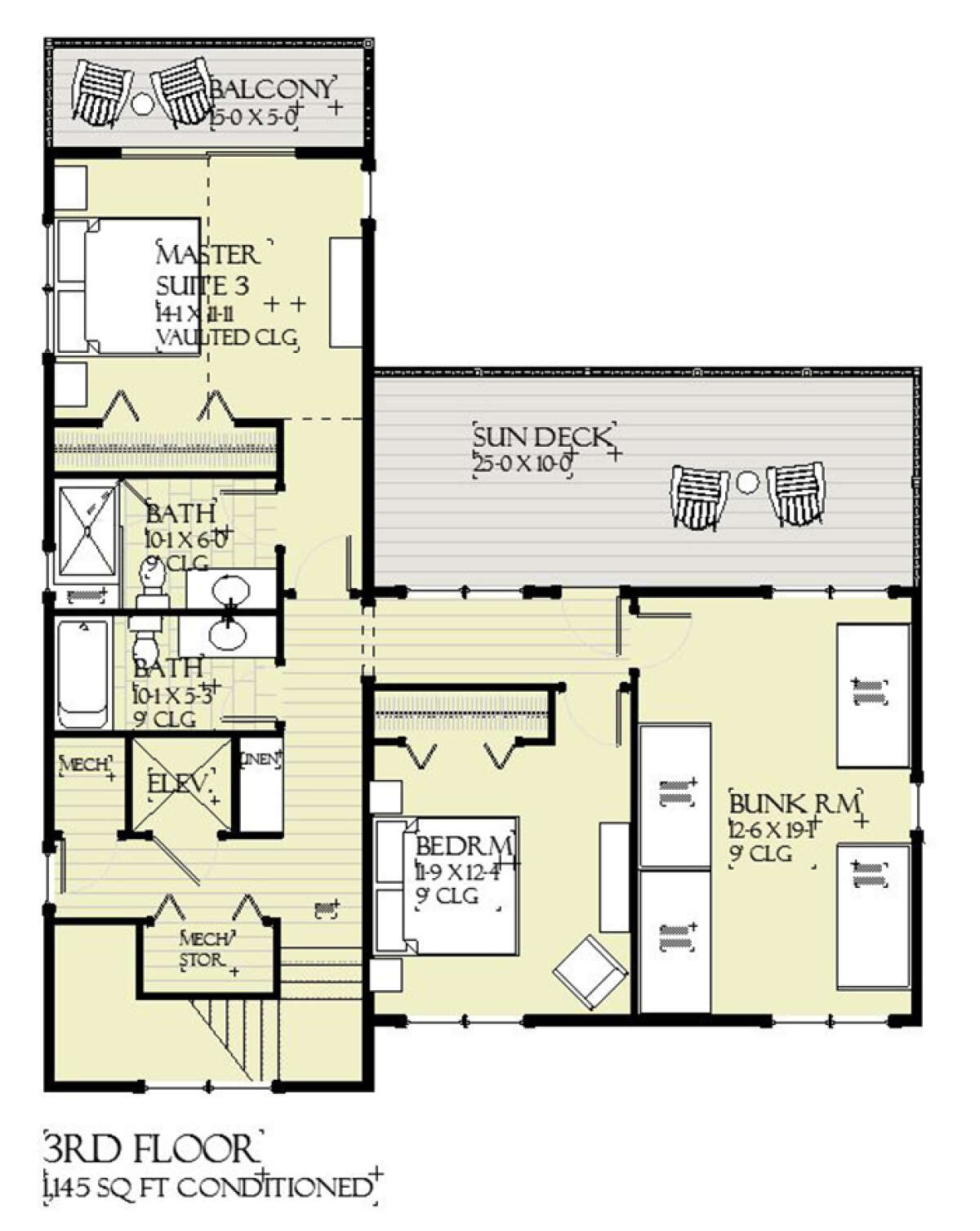 Third Floor for House Plan #1637-00168