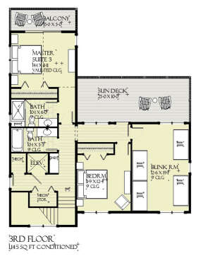 Third Floor for House Plan #1637-00168