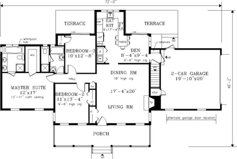 House Plan House Plan #291 Drawing 1