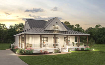 Modern Farmhouse House Plan #009-00350 Elevation Photo