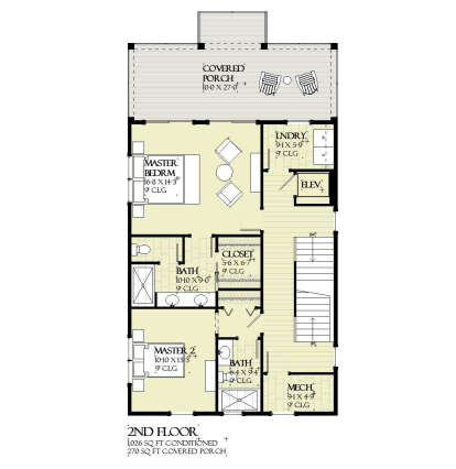 Second Floor for House Plan #1637-00169